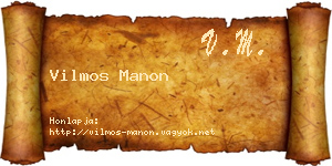Vilmos Manon névjegykártya